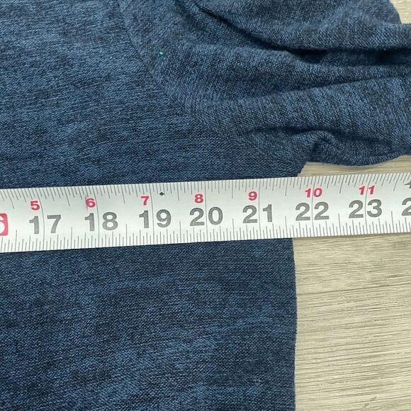 Robert Kitchen Womens Sweater Tight Knit Kangaroo Pockets Blue Size M - Picture 4 of 7